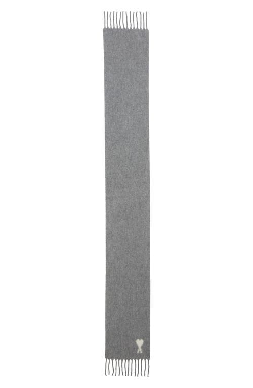Ami Alexandre Mattiussi Ami Paris Laine Scarf In Gray