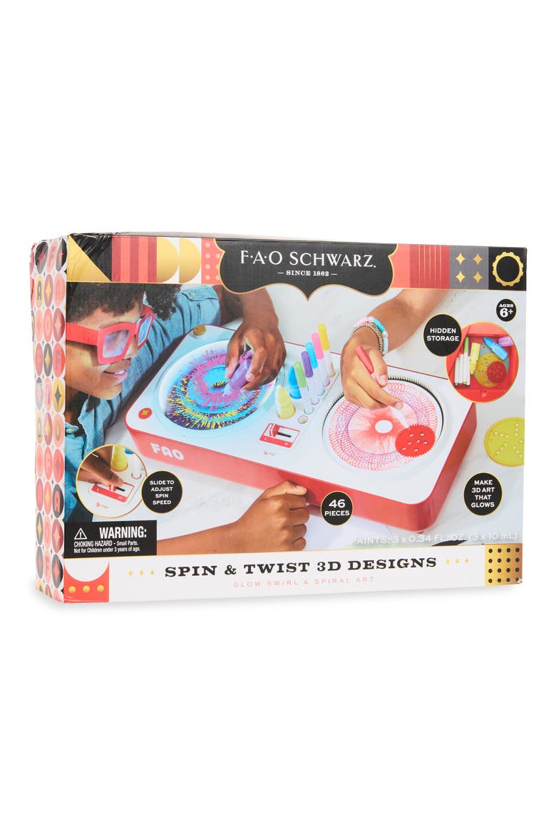 Spin & Twist 3D Art Toy, Main, color, RED