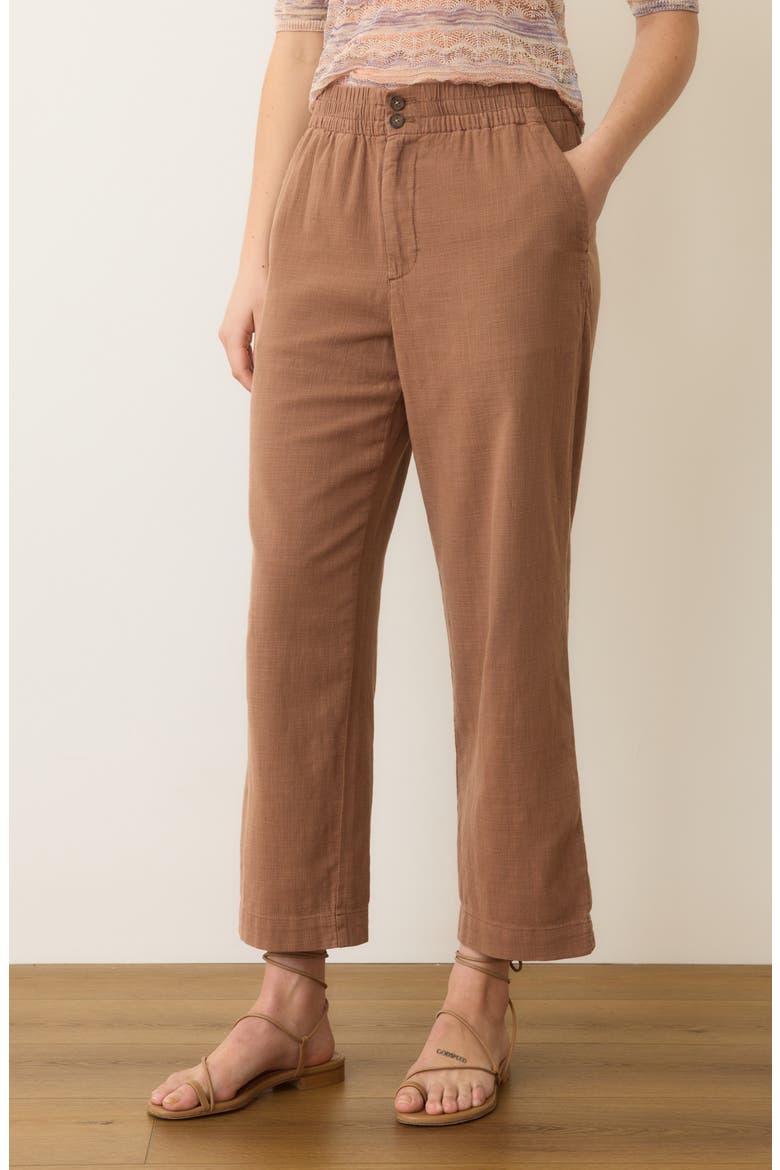 Elle Relaxed Crop Pants, Alternate, color, CHOCOLATE MALT