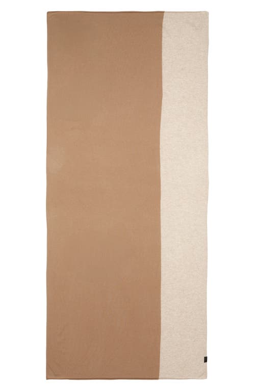 Vince Boiled Cashmere Border Wrap Scarf In Brown
