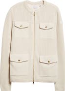 Moncler Virgin Wool Knit & Down Cardigan