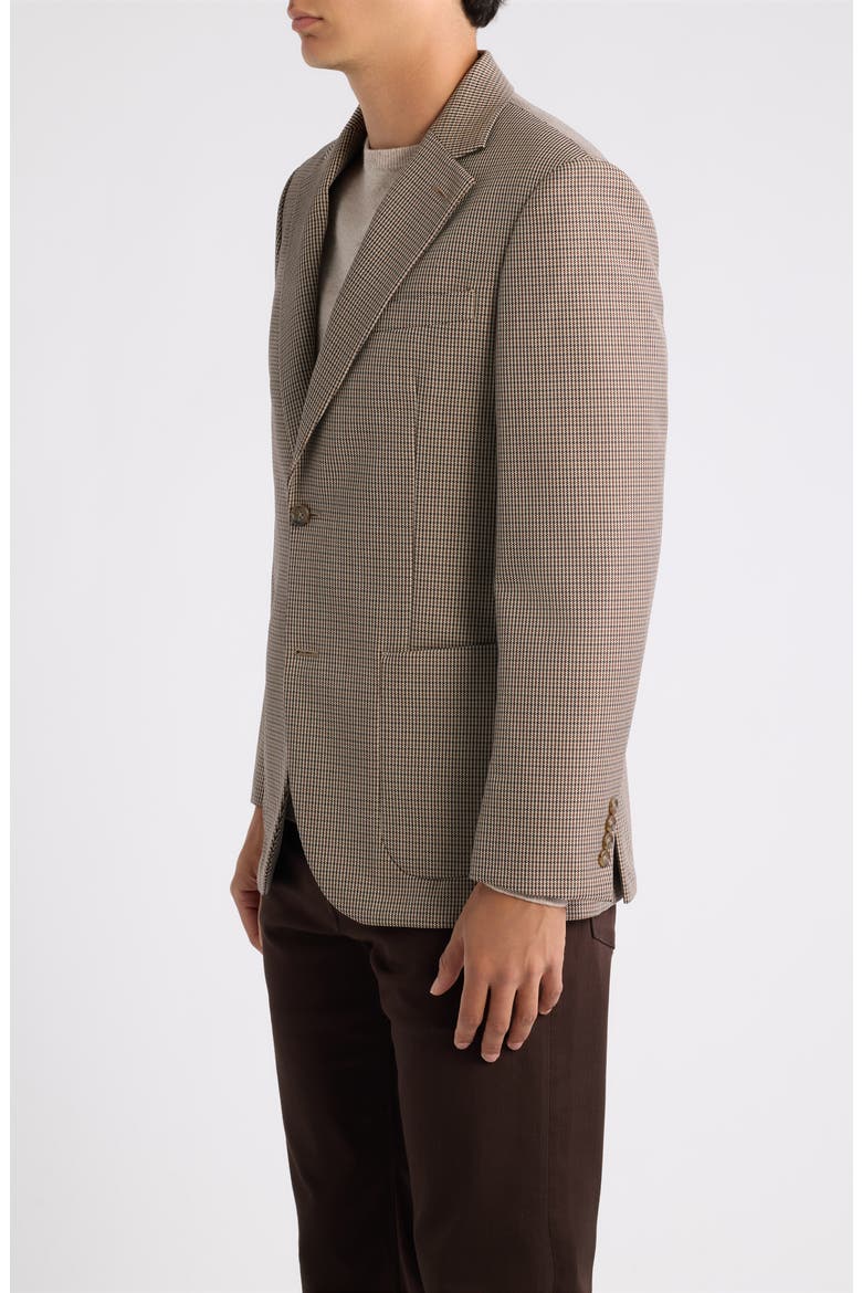 Henrik Modern Fit Notch Lapel Sport Coat, Alternate, color, TAN HOUNDSTOOTH