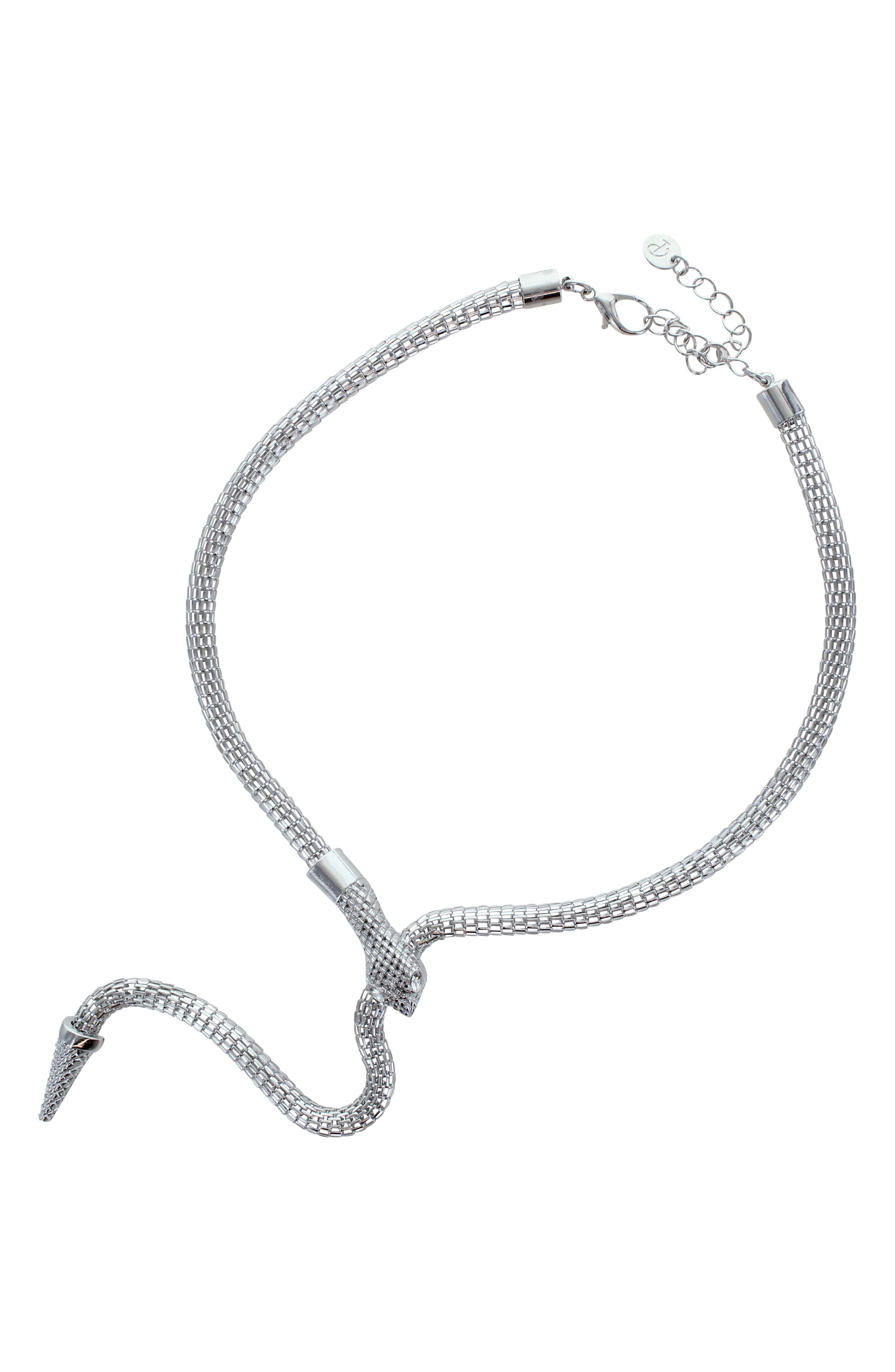 Snake Eyes Mesh Drop Necklace