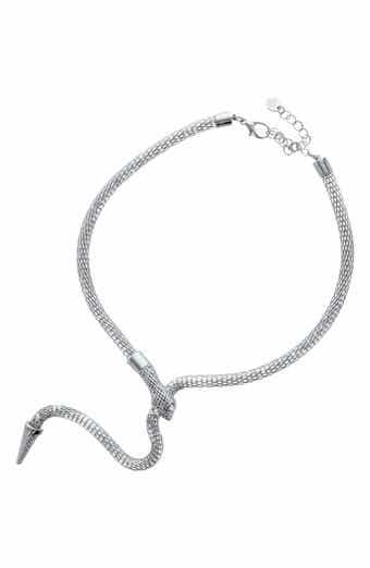 Snake Eyes Mesh Drop Necklace