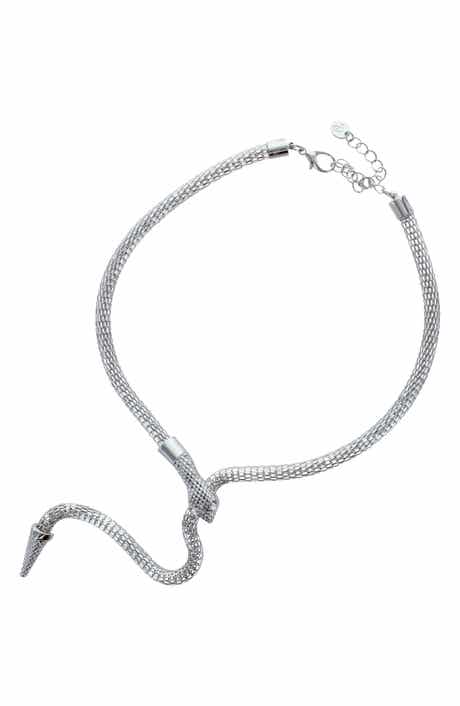 Snake Eyes Mesh Drop Necklace