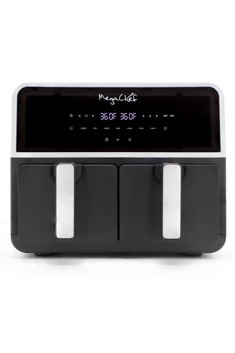 Dual 4.8 + 4.8 Quart Digital Electric Air Fryer, Alternate, color, Grey