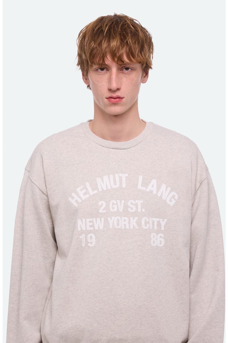 Varsity Cotton French Terry Crewneck Sweatshirt, Alternate, color, LIGHT GREY MELANGE