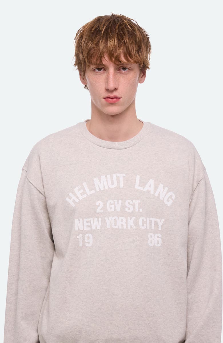 Helmut Lang Varsity Cotton French Terry Crewneck Sweatshirt, Alternate, color, 