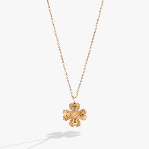Lucky Four Leaf Clover  Necklace