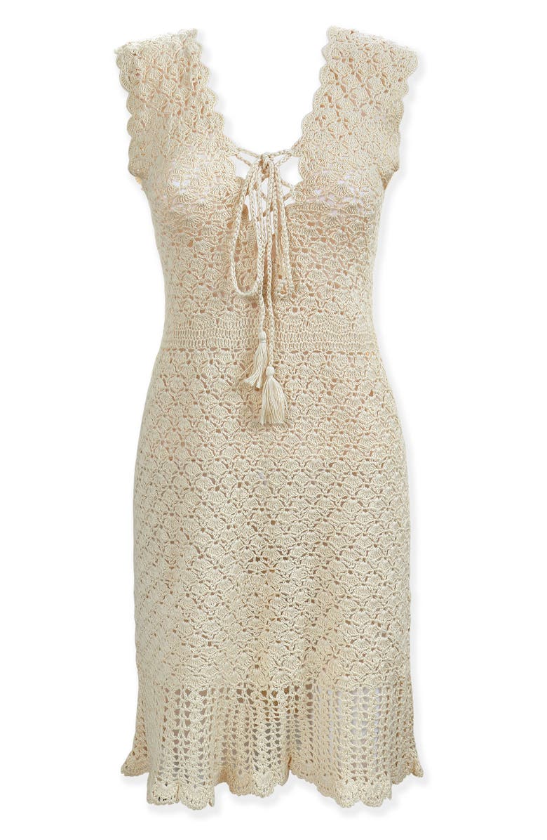 HELEN JON Valentina Crochet Dress, Alternate, color, Ivory Crochet