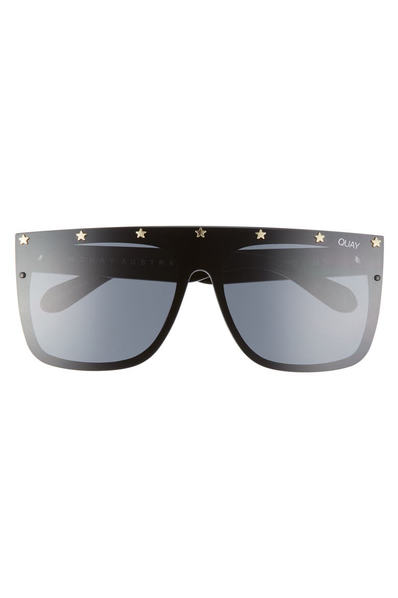 Australia x Lizzo Jaded 55mm Flat Top Sunglasses, Alternate, color, BLACK GOLD/ SMOKE