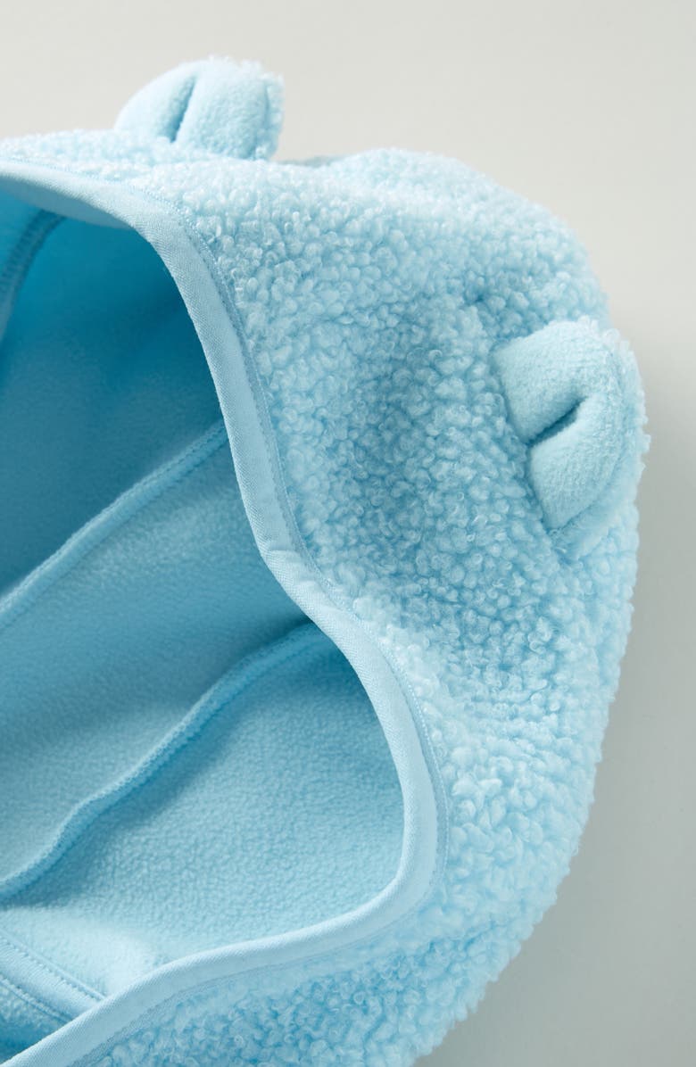 Tucker + Tate Cozy Hooded Faux Shearling Jacket, Alternate, color, Blue Crystal