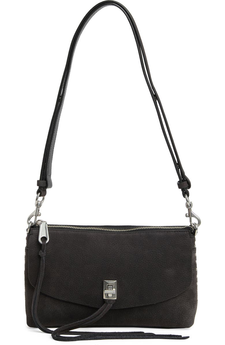 Rebecca Minkoff Darren Top Zip Leather Crossbody Bag, Main, color,