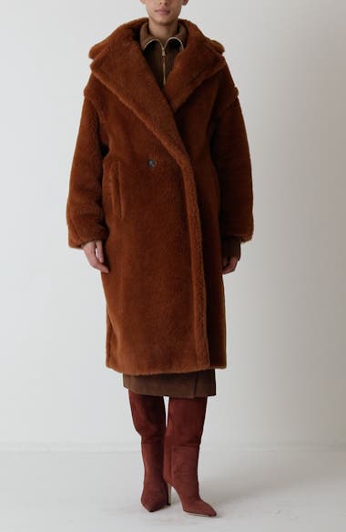 Max Mara Tedgirl Oversize Double Breasted Alpaca Blend Coat