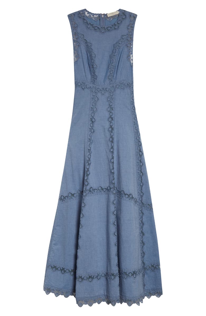 Ulla Johnson Anela Sleeveless Chambray Midi Dress, Alternate, color, Chambray