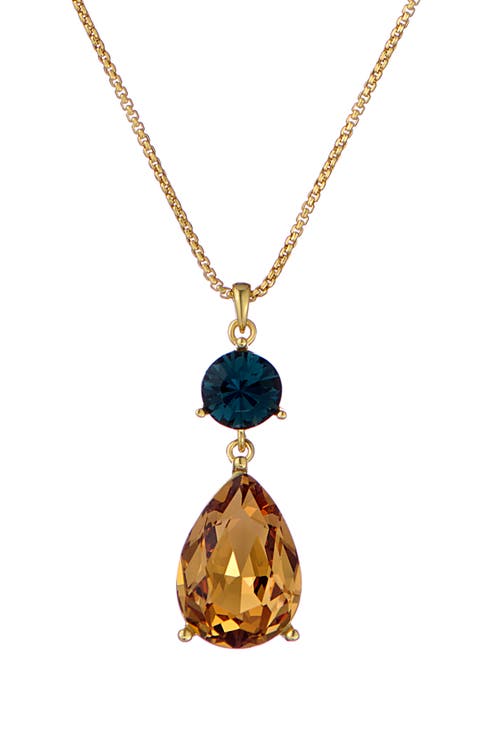 Tearsa Crystal Teardrop Pendant Necklace