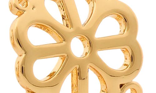 Kate Spade New York Spade Flower Lace Hoop Earrings In Gold