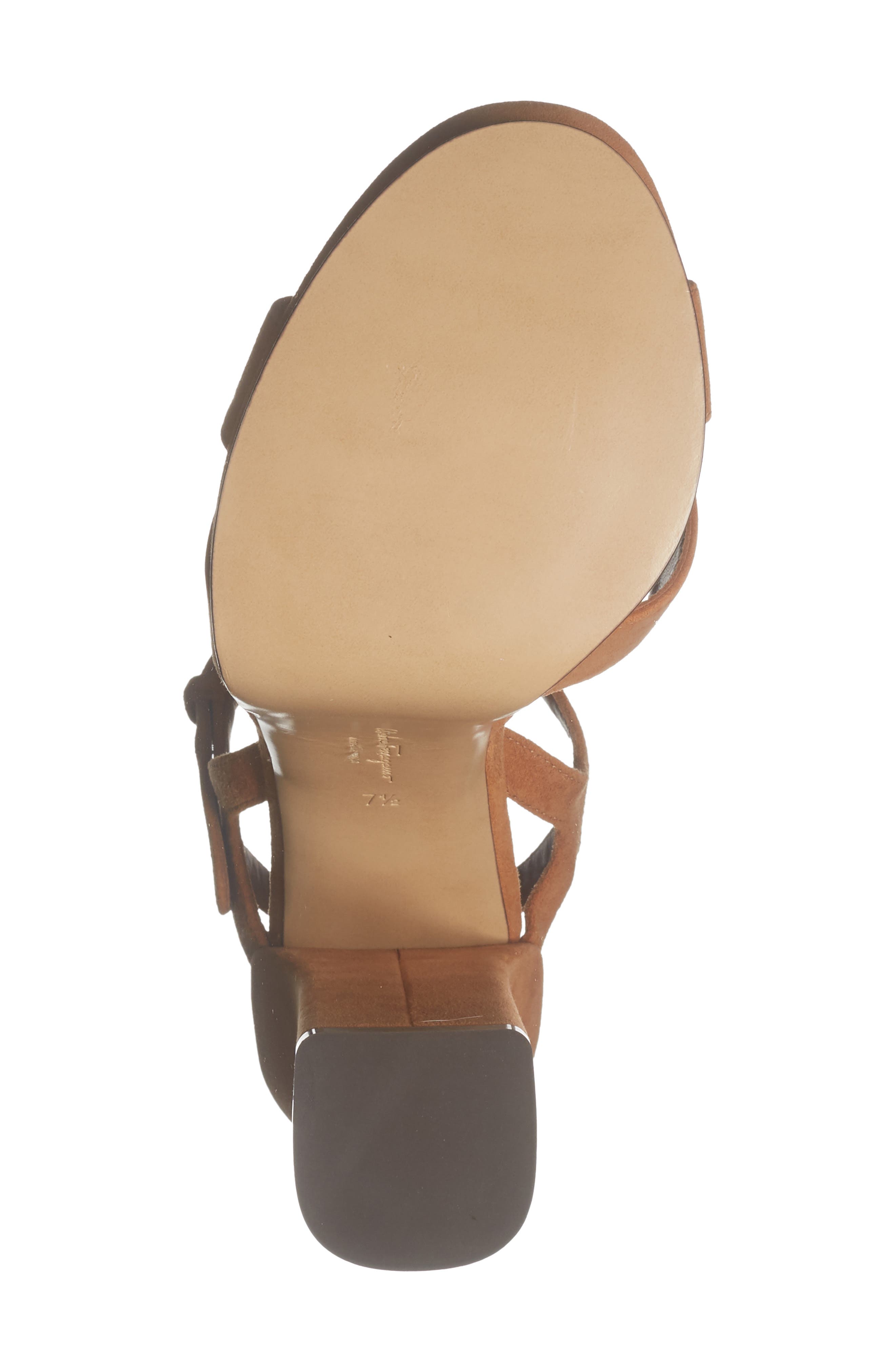 FERRAGAMO Sonya Platform Sandal, Alternate, color, Brown
