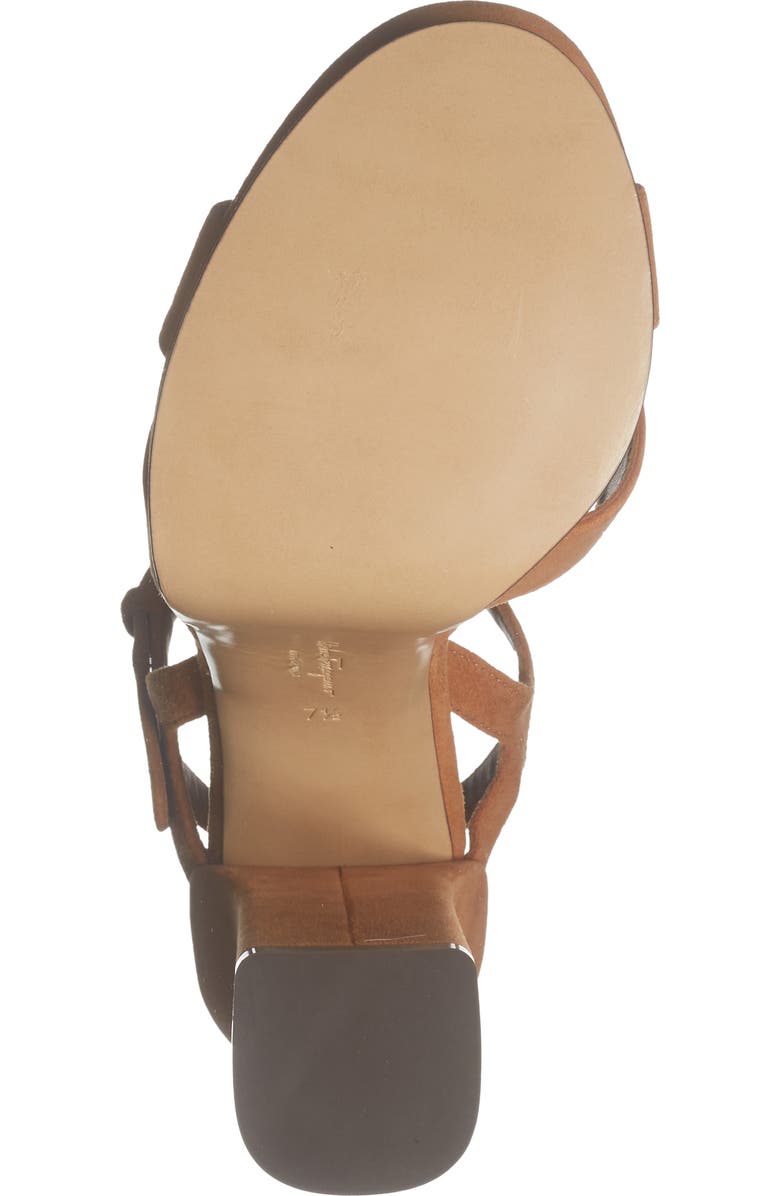 FERRAGAMO Sonya Platform Sandal, Alternate, color, Brown