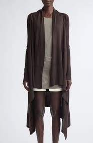 Rick Owens Asymmetric Wool Cardigan