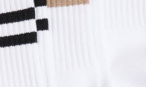 High Heel Jungle 3-pack Varsity Grip Crew Socks In White