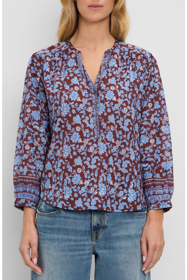Katarina Print Top, Main, color, SKY BORDER PRINT
