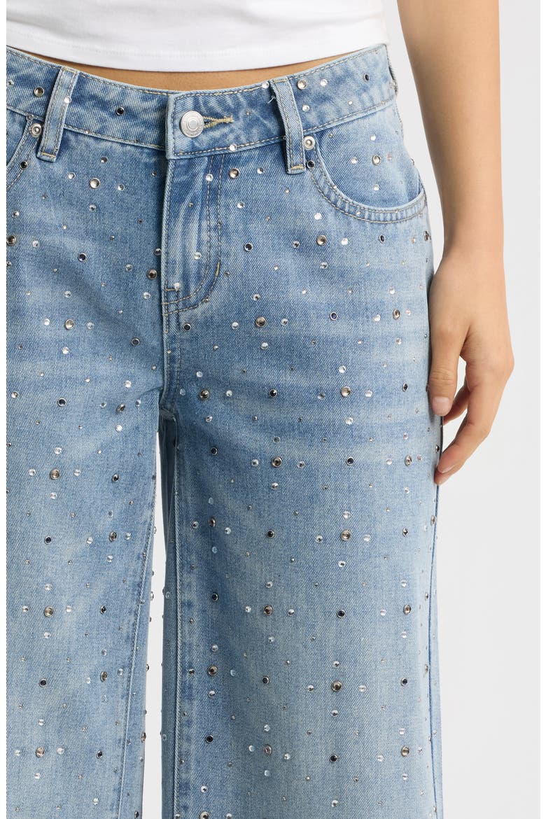 Mixed Stone Low Rise Wide Leg Jeans, Alternate, color, MEDIUM VINTAGE WASH