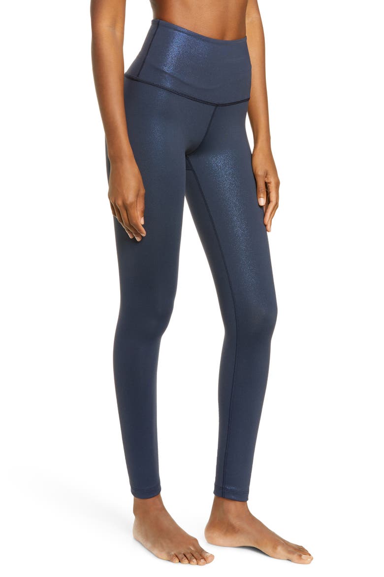 Twinkle High Waist 7/8 Leggings, Alternate, color, NOCTURNAL NAVY SHINY