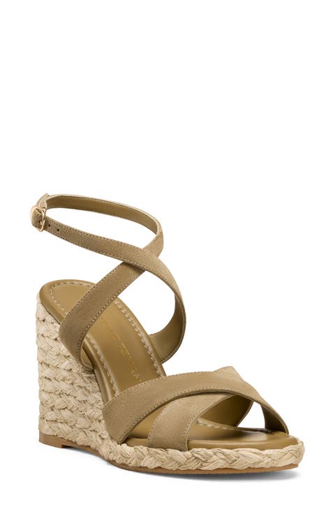 Alyssa Ankle Strap Wedge Sandal (Women)
