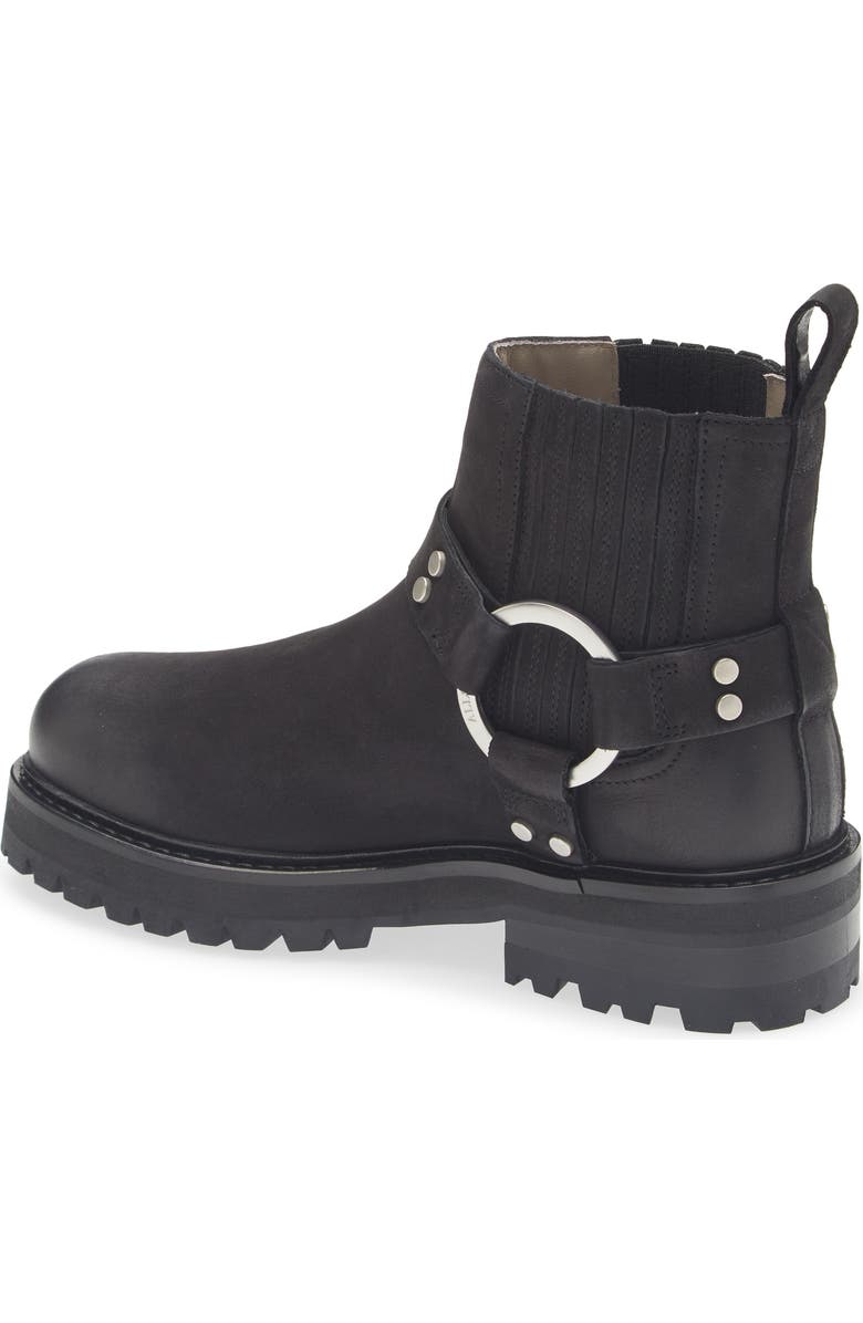 AllSaints Maddie Lug Sole Biker Boot, Alternate, color, Washed Black