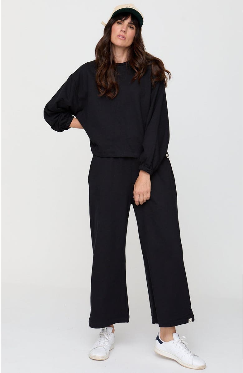 Turtledove London Organic Cotton Ivy Sweatshirt, Alternate, color, Black