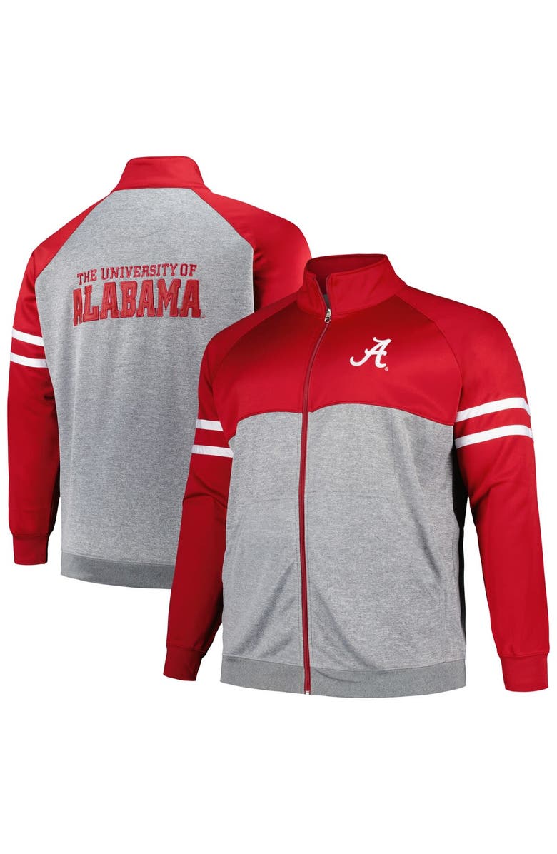 PROFILE Men's Profile Crimson Alabama Crimson Tide Big & Tall Fleece Full-Zip Jacket, Alternate, color, Crimson