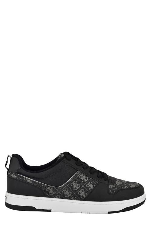 Guess Tyron Monogram Sneaker In Black/silver Logo