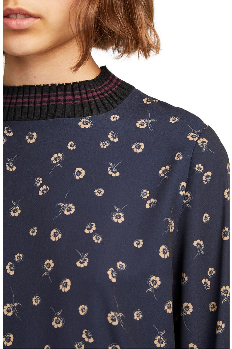 Mahi Knit Top, Alternate, color, UTILITY BLUE/ GOLD