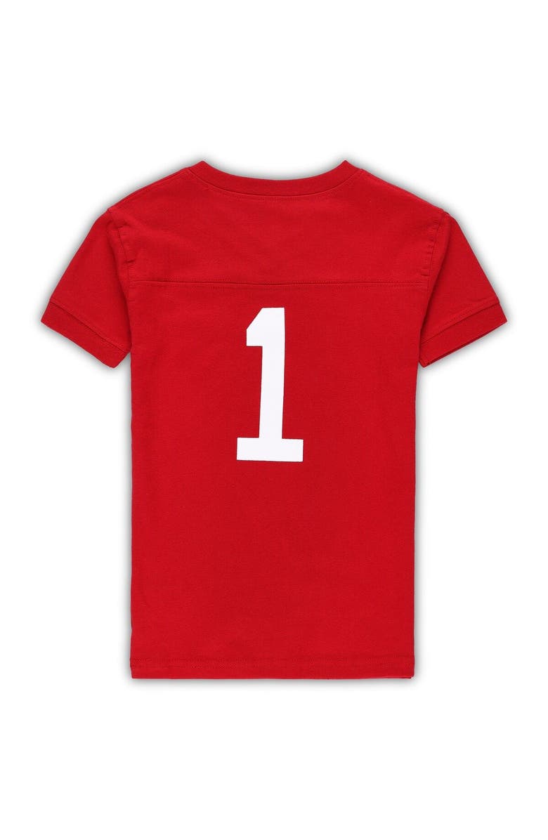 Wes & Willy Preschool Wes & Willy Scarlet Ohio State Buckeyes Football Pajama Set, Alternate, color, Scarlet