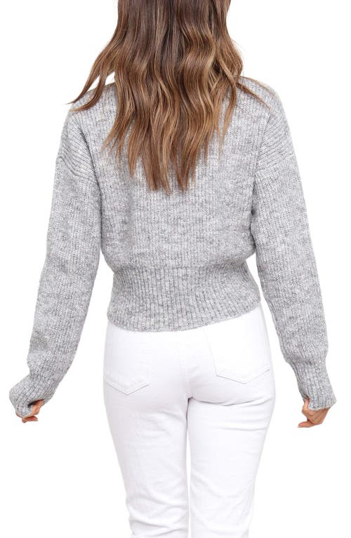 Petal And Pup Petal & Pup Captivate Tie Hem Sweater In Gray