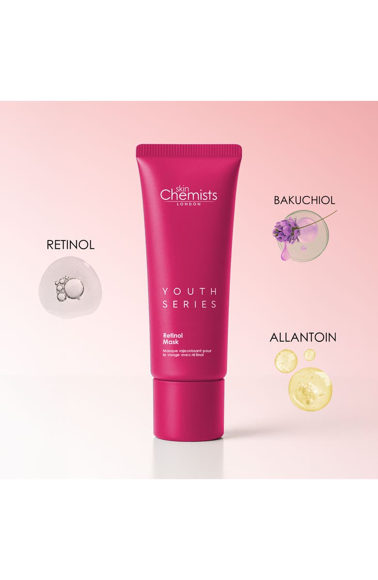 SKINCHEMISTS Youth Series Retinol & Bakuchiol Mask 50ml for Fine Lines & Wrinkles, Loss of Firmness, Alternate, color, White