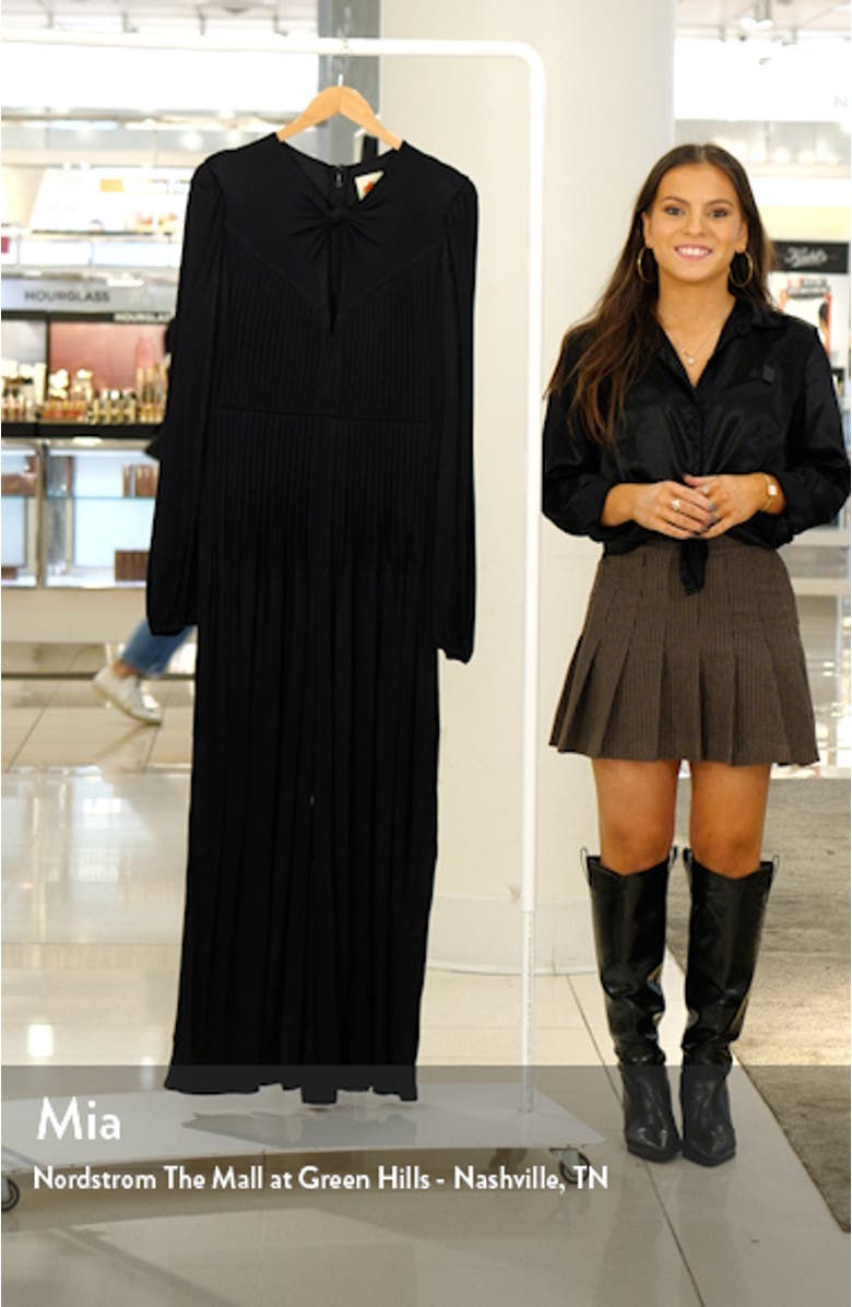 Knot Long Sleeve Satin Jumpsuit, sales video thumbnail