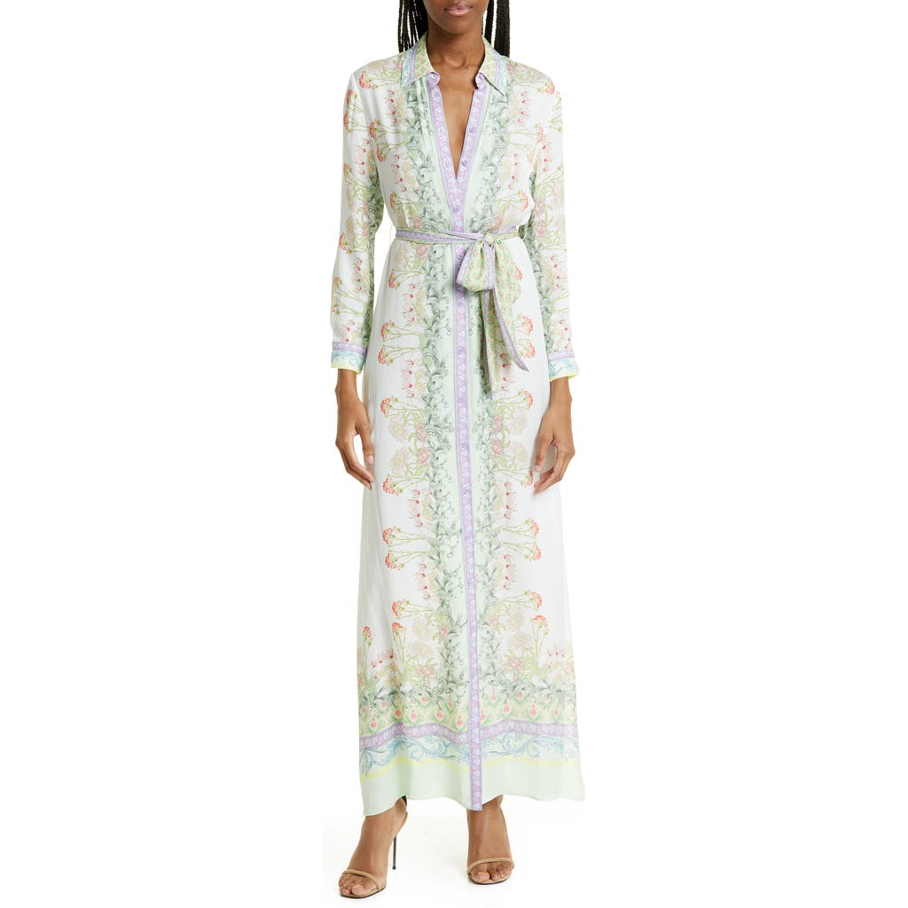Alice And Olivia Alice + Olivia Chassidy Maxi Shirtdress In White