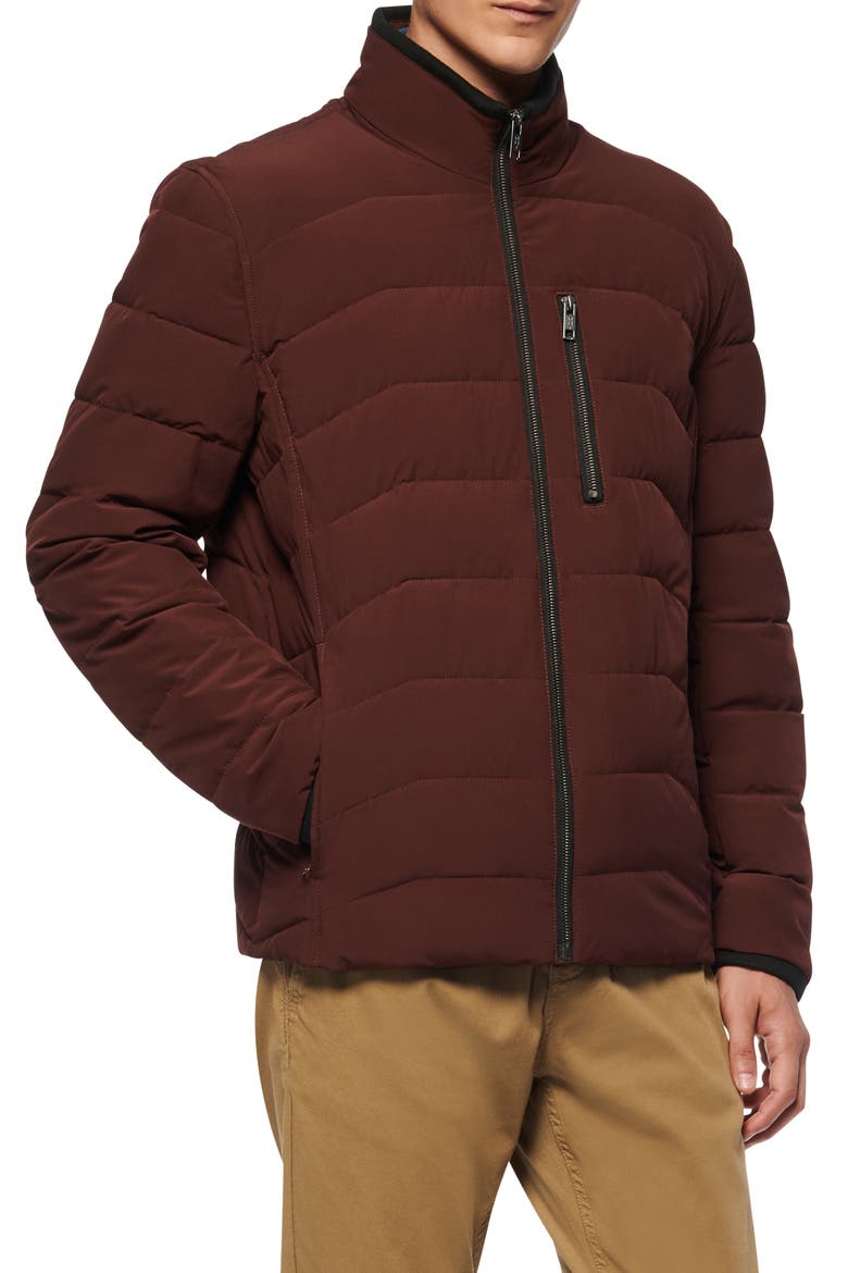 Carlisle Water Resistant Quilted Puffer Jacket, Main, color, OXBLOOD