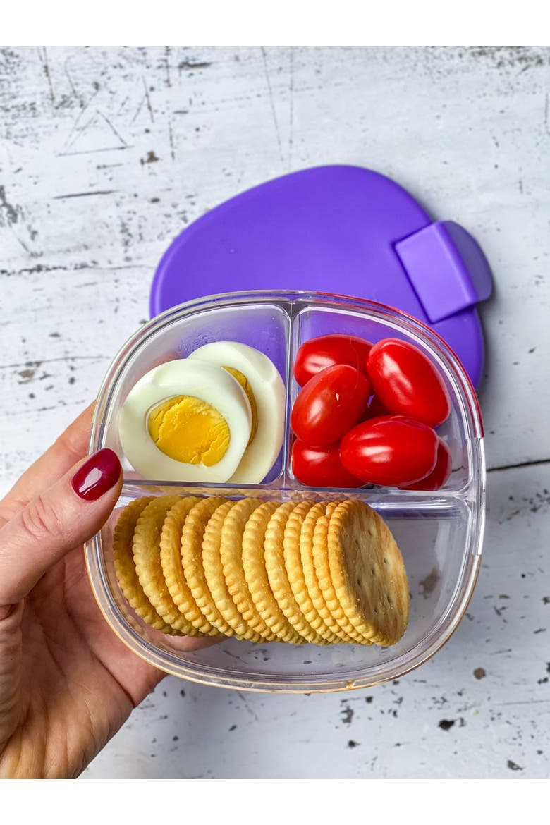 Snack Bowl with Leakproof lid, Alternate, color, Hazy Purple