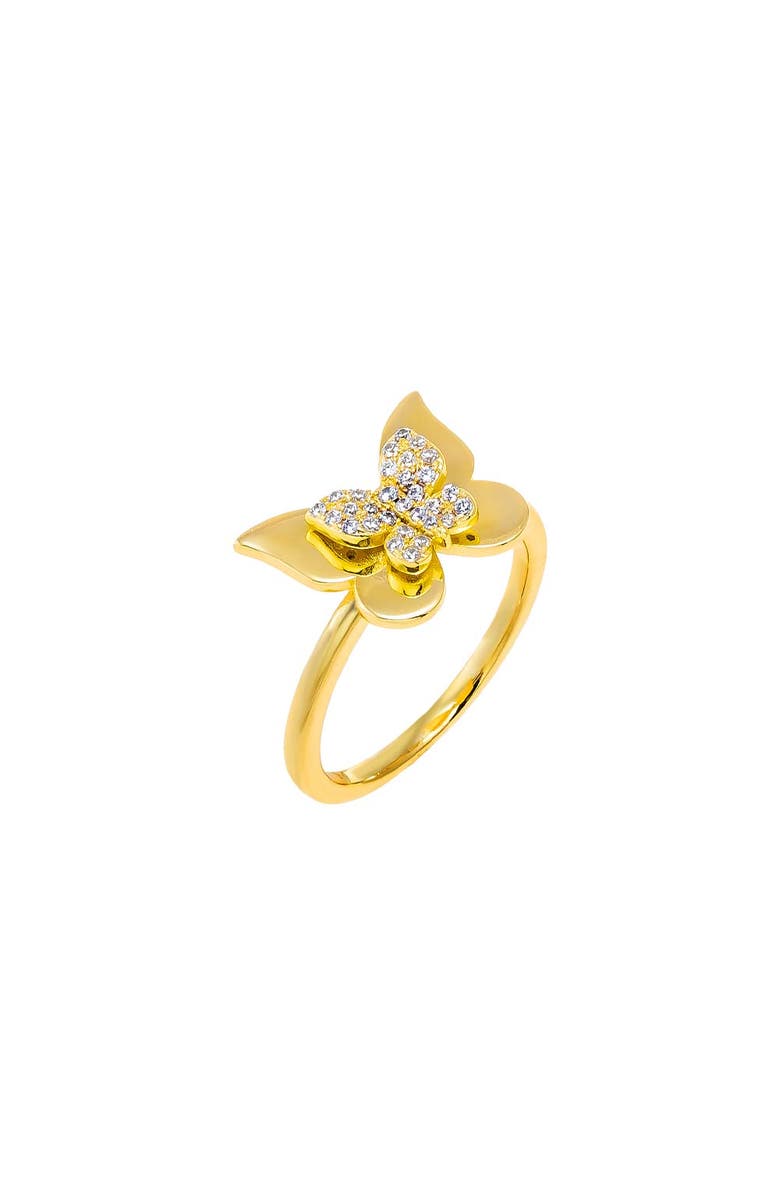 BY ADINA EDEN Pave Butterfly Accented Ring, Main, color, 