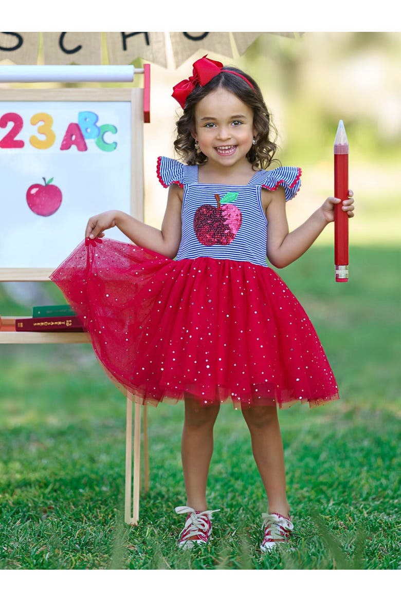 Cute  Attire Apple Sparkle Tutu Dress, Alternate, color, Red