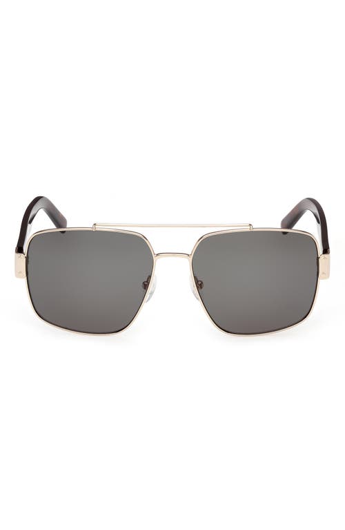 MCM 58mm Navigator Sunglasses in Gold /Green 
