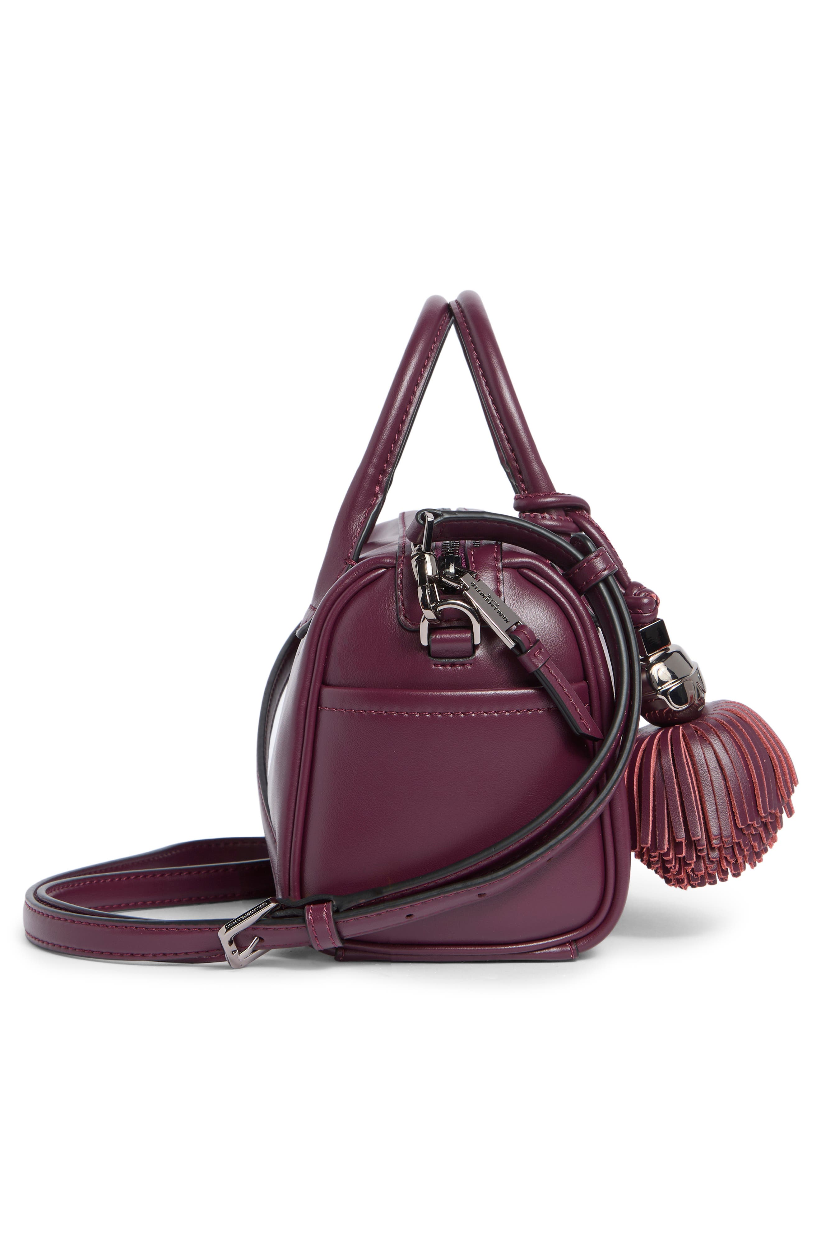 Perette Leather Crossbody Bag, Alternate, color, CHERRY PLUM