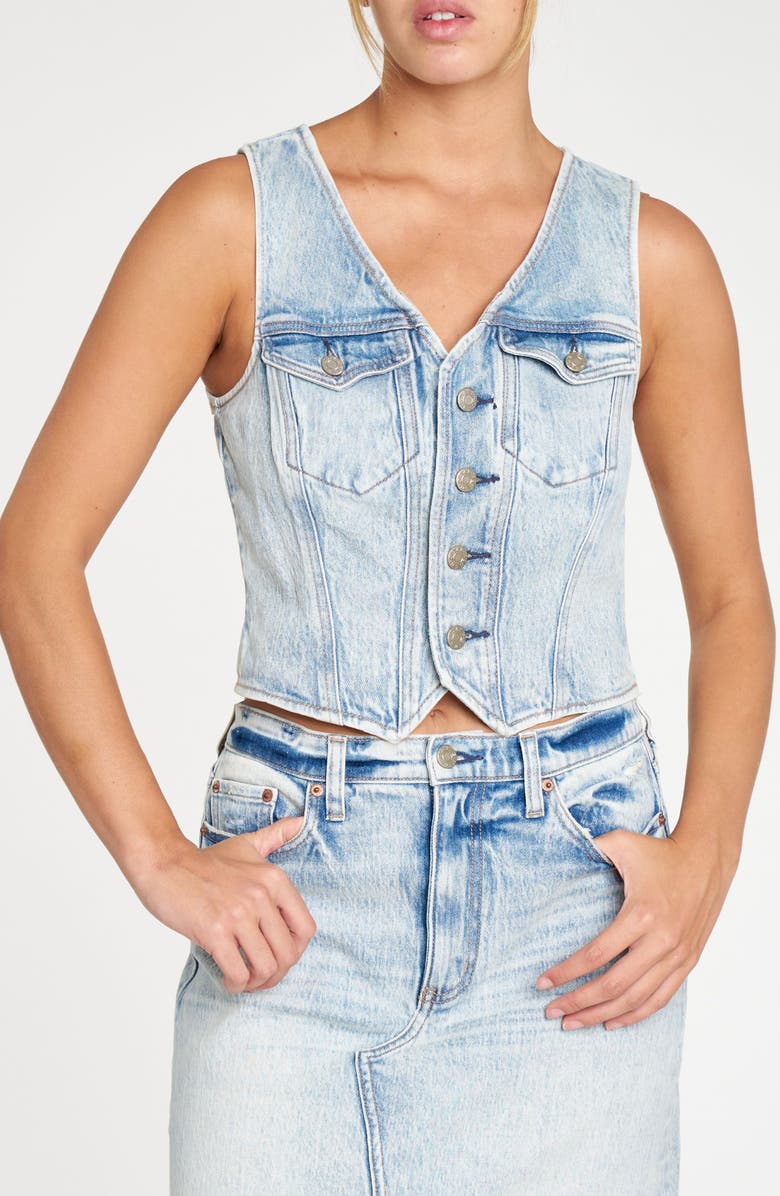 DAZE Kiss Denim Vest, Main, color, 