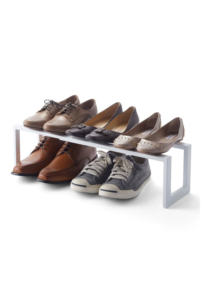 Adjustable Shoe Rack, Alternate, color, WHITE