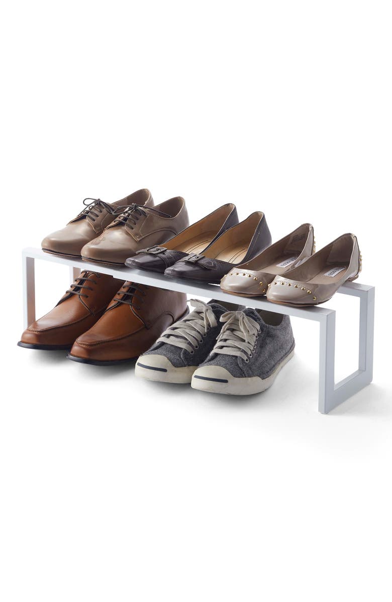 Yamazaki Adjustable Shoe Rack, Alternate, color, White