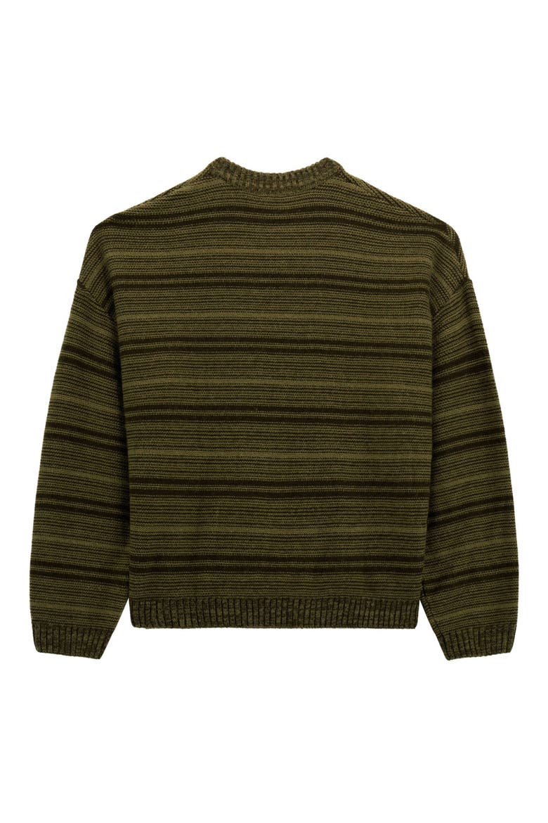 Boxy Stripe Sweater, Alternate, color, GREEN