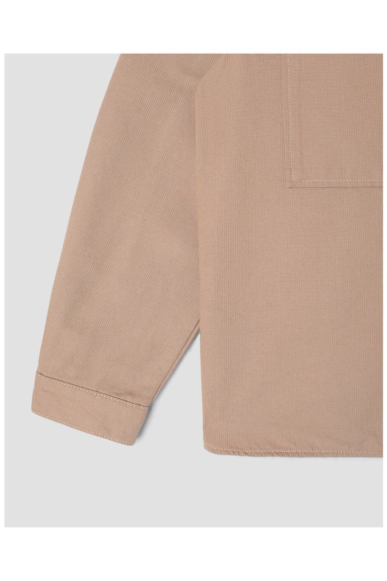 Popover Cotton Painter Shirt, Alternate, color, KHAKI BEDFORD